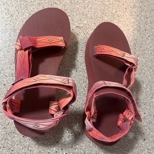Teva Women's Sandals in Maroon with Coral Straps